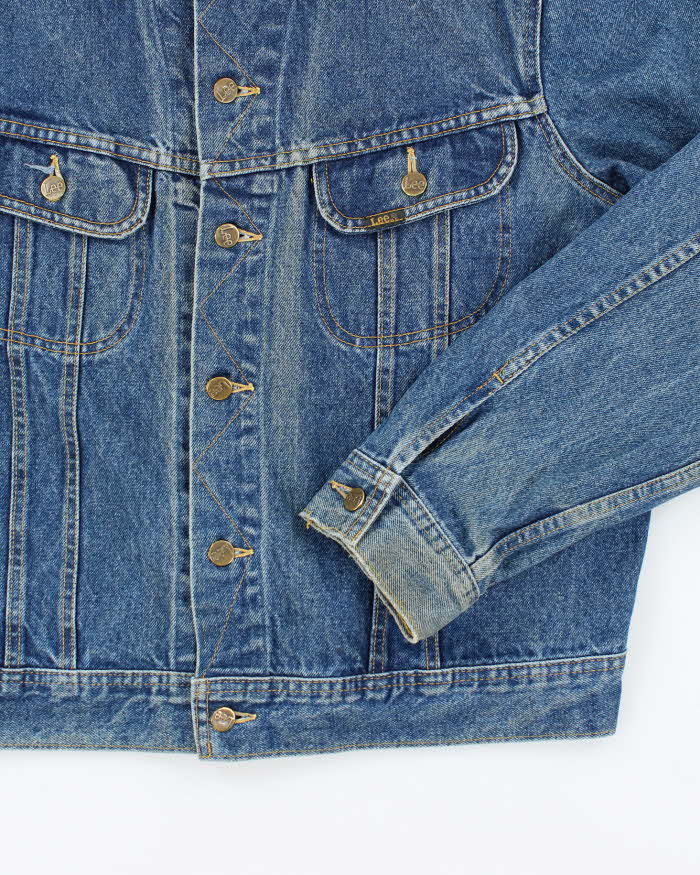 Vintage 80's Lee Dark Wash Faded Denim Jacket - L