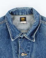 Vintage 80's Lee Dark Wash Faded Denim Jacket - L