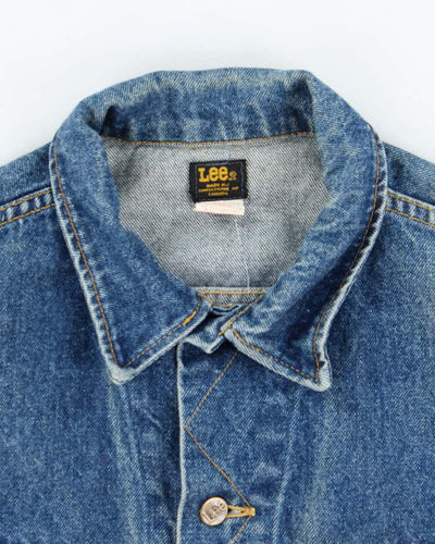 Vintage 80's Lee Dark Wash Faded Denim Jacket - L