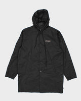 Vintage Stussy Small Logo Snap Button Hooded Anorak Jacket - M
