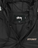 Vintage Stussy Small Logo Snap Button Hooded Anorak Jacket - M