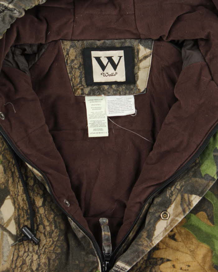 Vintage Wall's Heavyweight Lined Real Tree Camouflage Workwear Jacket - L