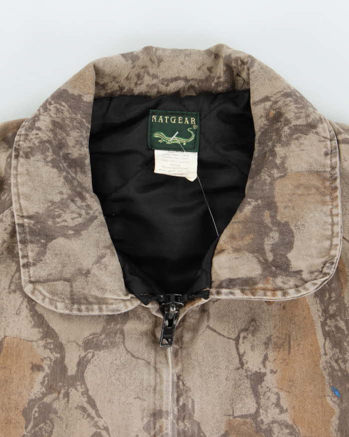 Vintage 90's Natgear Camouflage Lined Bomber Jacket - M