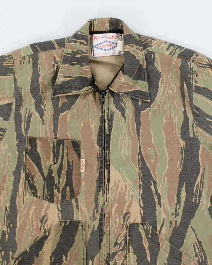 Vintage 70's Neet Tiger Camouflage Hunting Jacket - S
