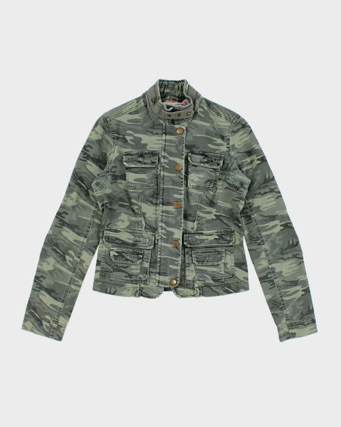 Vintage Y2K Bluenotes Camouflage Cropped Jacket - S
