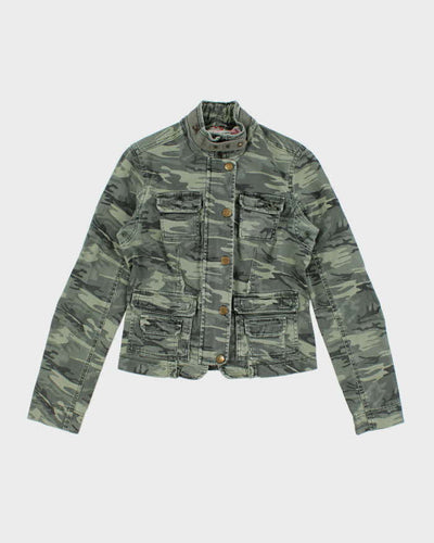 Vintage Y2K Bluenotes Camouflage Cropped Jacket - S