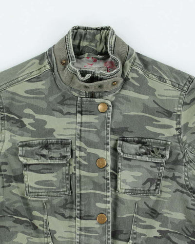 Vintage Y2K Bluenotes Camouflage Cropped Jacket - S