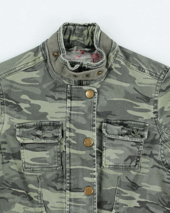 Vintage Y2K Bluenotes Camouflage Cropped Jacket - S