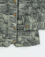 Vintage Y2K Bluenotes Camouflage Cropped Jacket - S