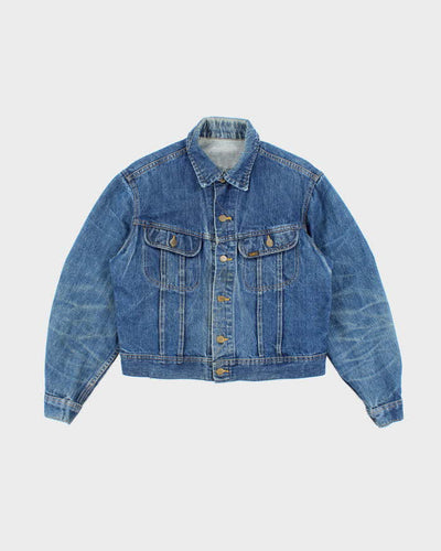 Vintage 80's Lee Dark Wash Heavyweight Denim Trucker Jacket - M