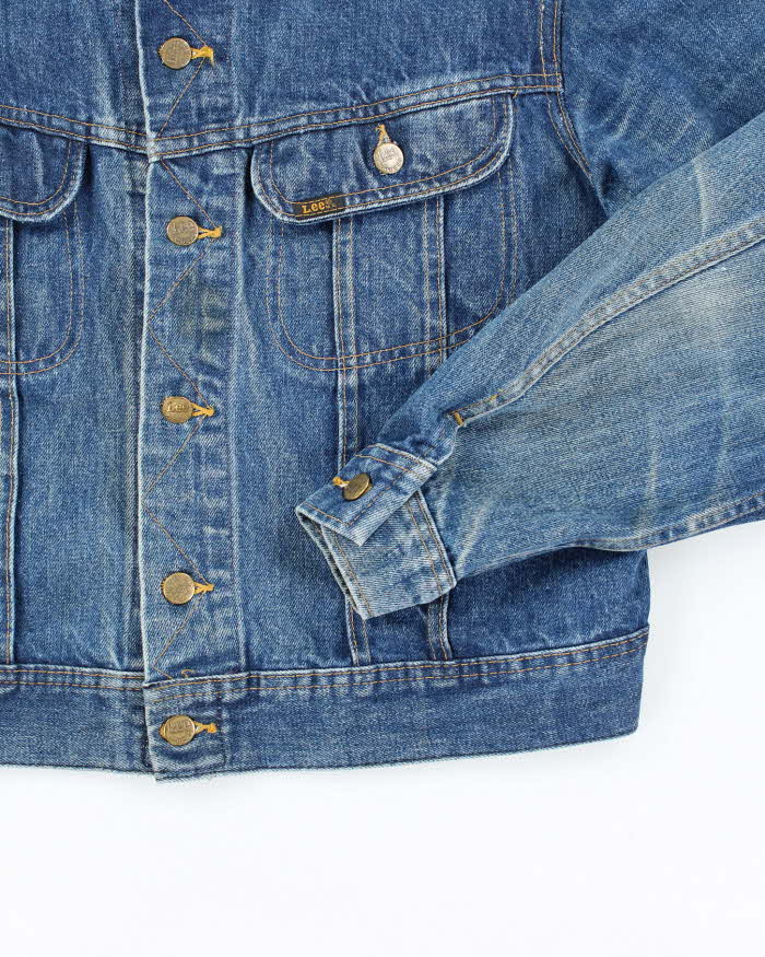 Vintage 80's Lee Dark Wash Heavyweight Denim Trucker Jacket - M
