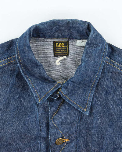 Vintage 70's Lee Sanforized Raw Dark Wash Denim Jacket - L