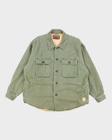 Vintage Abercrombie &amp; Fitch Military Style Lined Button Up Jacket - L