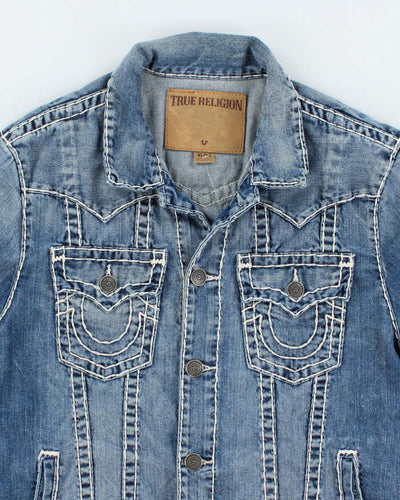 Vintage 2000's True Religion Medium Wash Denim Jacket - XL