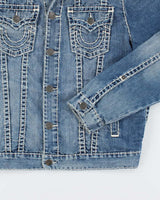 Vintage 2000's True Religion Medium Wash Denim Jacket - XL