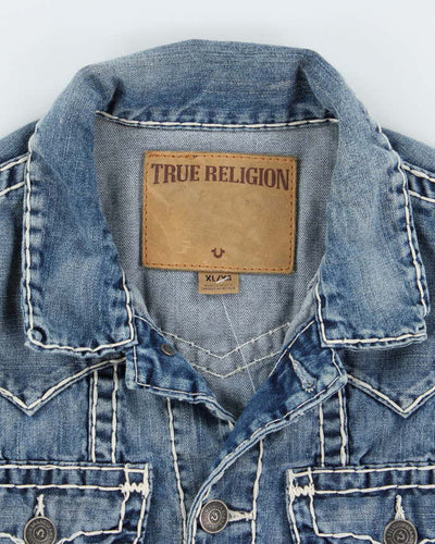 Vintage 2000's True Religion Medium Wash Denim Jacket - XL