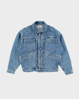 Vintage 2000's Calvin Klein Cropped Light Wash Denim Jacket - S
