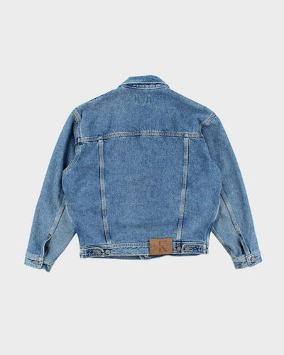 Vintage 2000's Calvin Klein Cropped Light Wash Denim Jacket - S