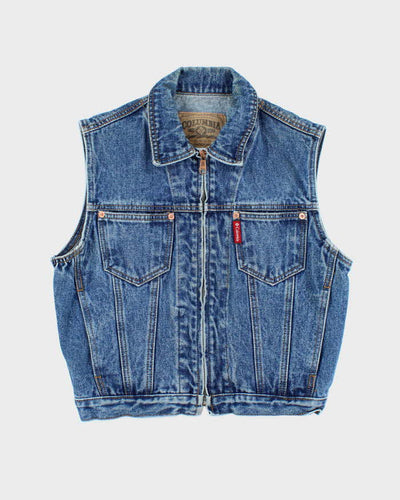 Vintage 2000's Columbia Dark Wash Denim Gilet - S