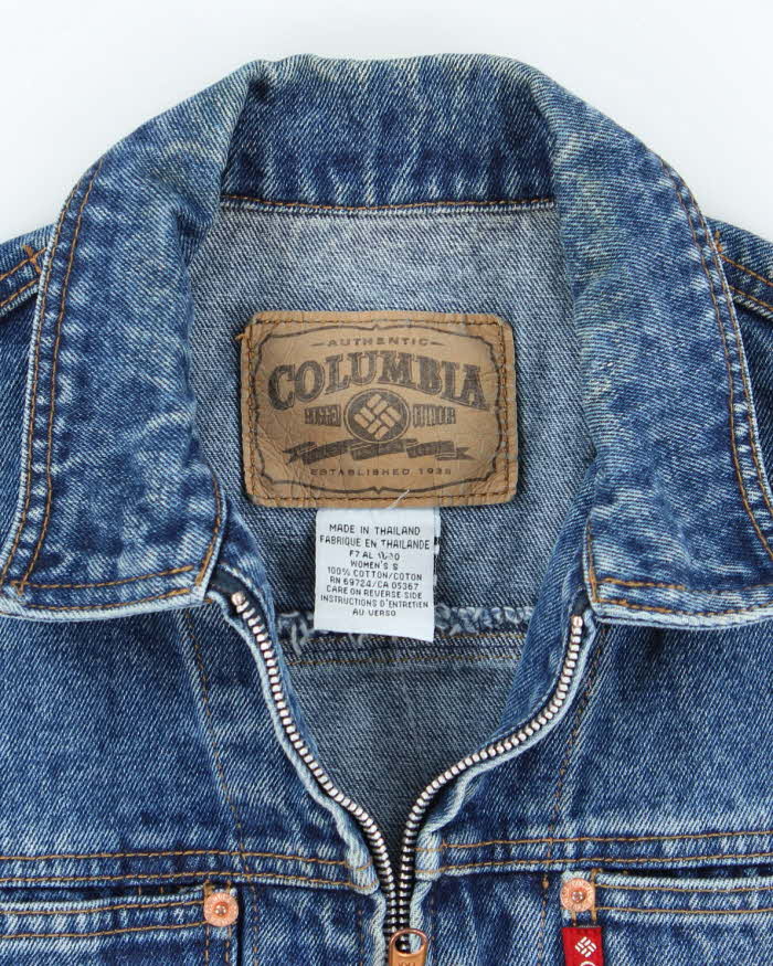 Vintage 2000's Columbia Dark Wash Denim Gilet - S