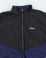Vintage Y2K Adidas Embroidered Logo Windbreaker Jacket - L