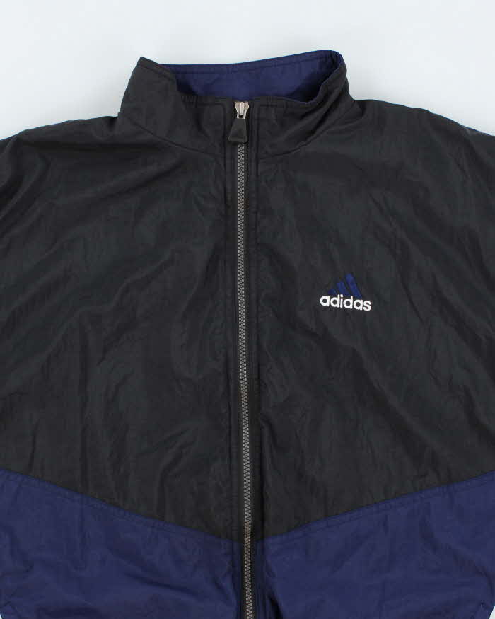 Vintage Y2K Adidas Embroidered Logo Windbreaker Jacket - L