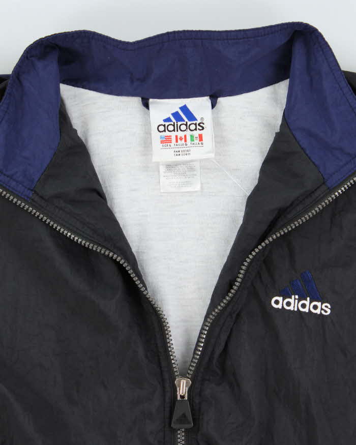 Vintage Y2K Adidas Embroidered Logo Windbreaker Jacket - L
