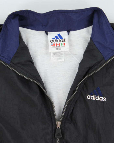 Vintage Y2K Adidas Embroidered Logo Windbreaker Jacket - L