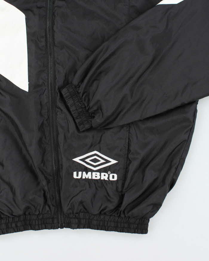 Vintage 90's Umbro Patterned Embroidered Logo Windbreaker Jacket - L
