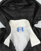 Vintage 90's Umbro Patterned Embroidered Logo Windbreaker Jacket - L