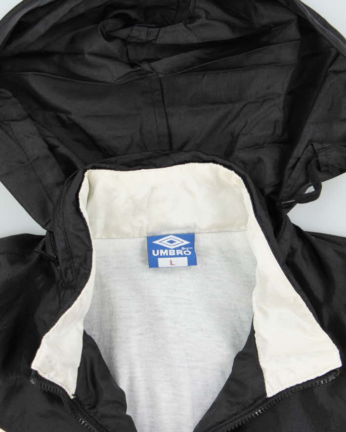 Vintage 90's Umbro Patterned Embroidered Logo Windbreaker Jacket - L