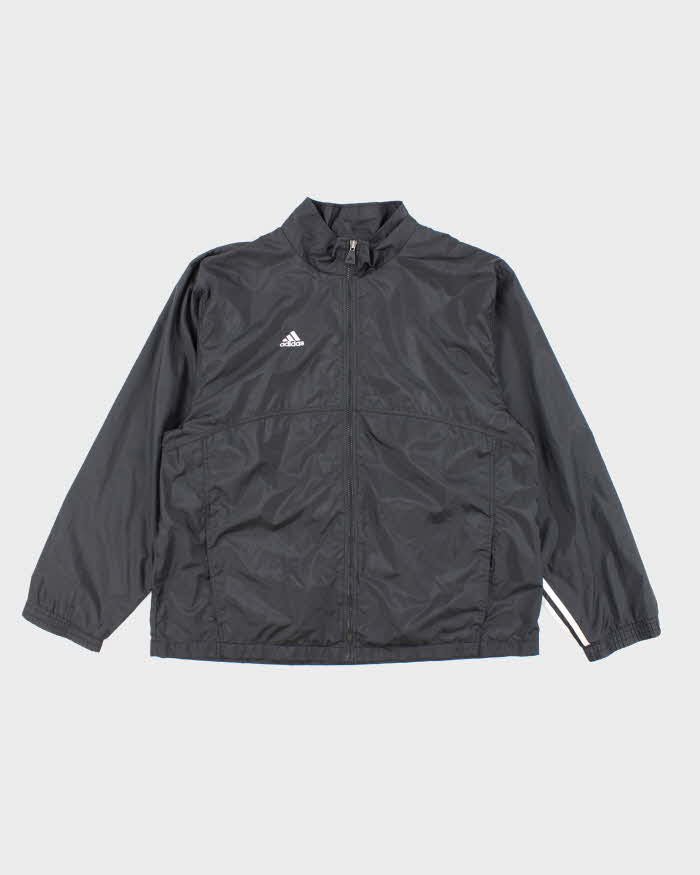 Vintage Y2K Adidas Three Striped Windbreaker Jacket - XL
