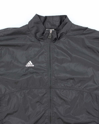 Vintage Y2K Adidas Three Striped Windbreaker Jacket - XL