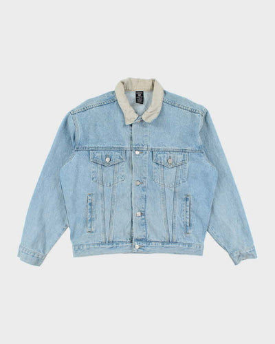 Vintage 90's Looney Tunes Embroidered Light Wash Denim Jacket - M