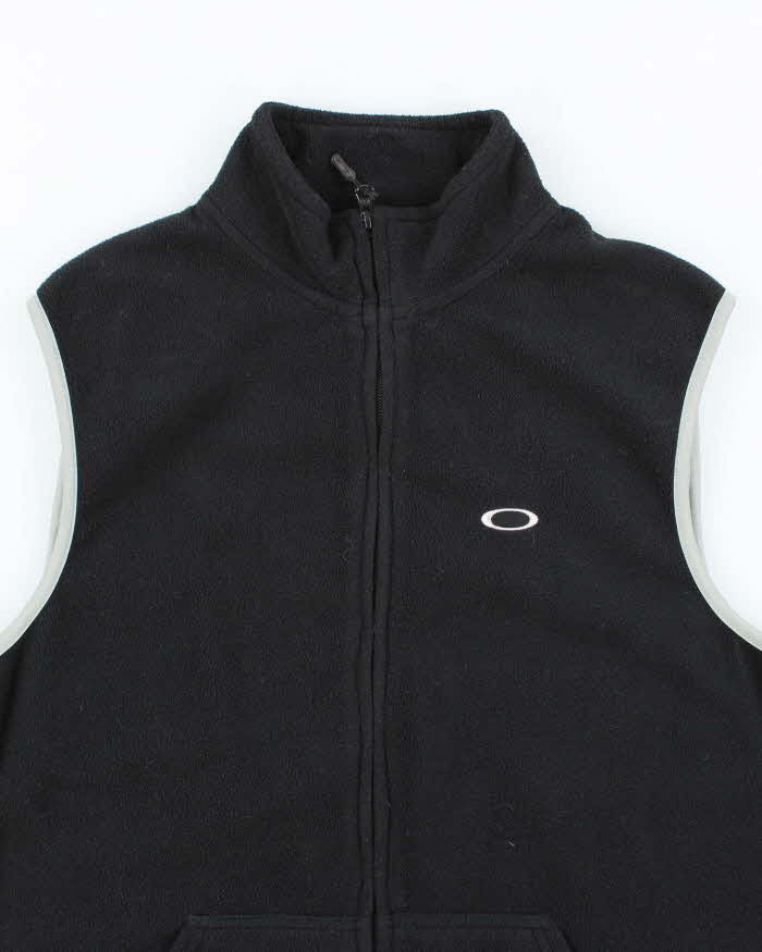 Vintage 2000's Oakley Embroidered Logo Fleece Gilet Jacket - S
