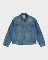 Vintage Y2K DKNY Dark Wash Oversized Denim Shirt - L