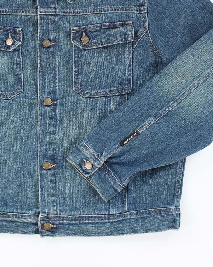 Vintage Y2K DKNY Dark Wash Oversized Denim Shirt - L