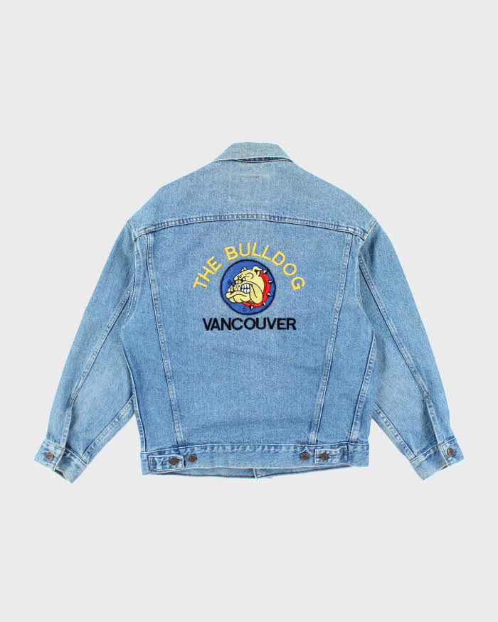 Vintage 2000's The Bulldog Vancouver Embroidered Denim Jacket - S