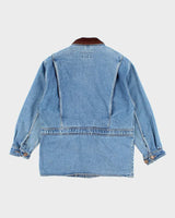 Vintage 90's Eddie Bauer Dark Wash Denim Chore Jacket - S