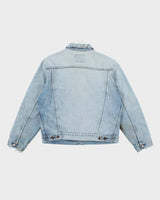 Vintage 80's Levi's Orange Tab Distressed Light Wash Denim Jacket - L