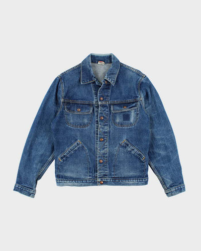 Vintage 80's GWG Dark Faded Wash Trucker Jacket - M