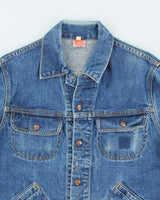 Vintage 80's GWG Dark Faded Wash Trucker Jacket - M