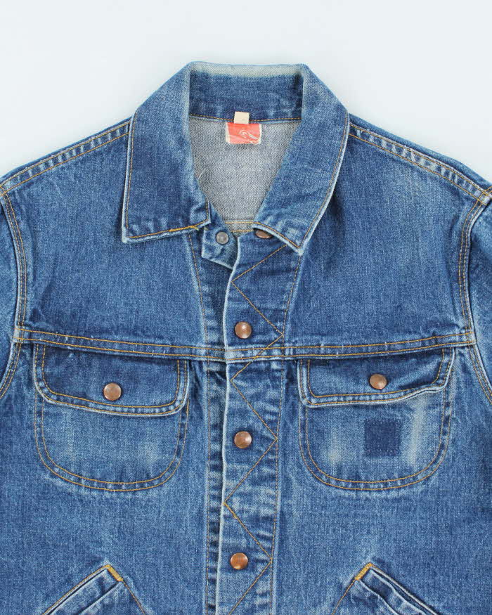 Vintage 80's GWG Dark Faded Wash Trucker Jacket - M