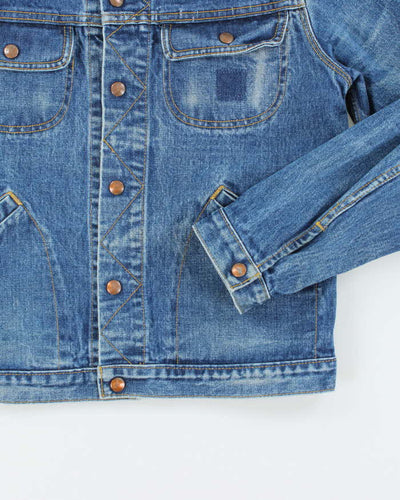 Vintage 80's GWG Dark Faded Wash Trucker Jacket - M