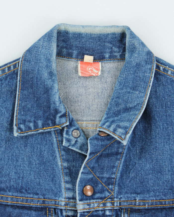 Vintage 80's GWG Dark Faded Wash Trucker Jacket - M