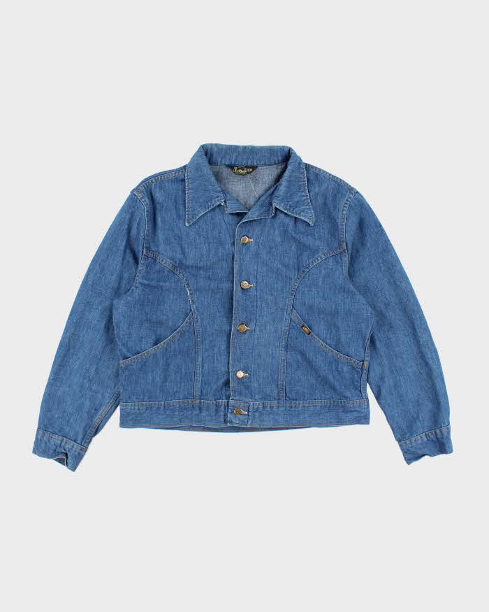 Vintage 80's Lee Medium Wash Lightweight Denim Jacket - XL