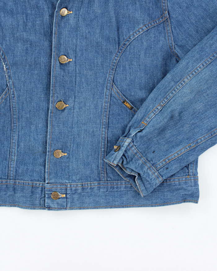 Vintage 80's Lee Medium Wash Lightweight Denim Jacket - XL