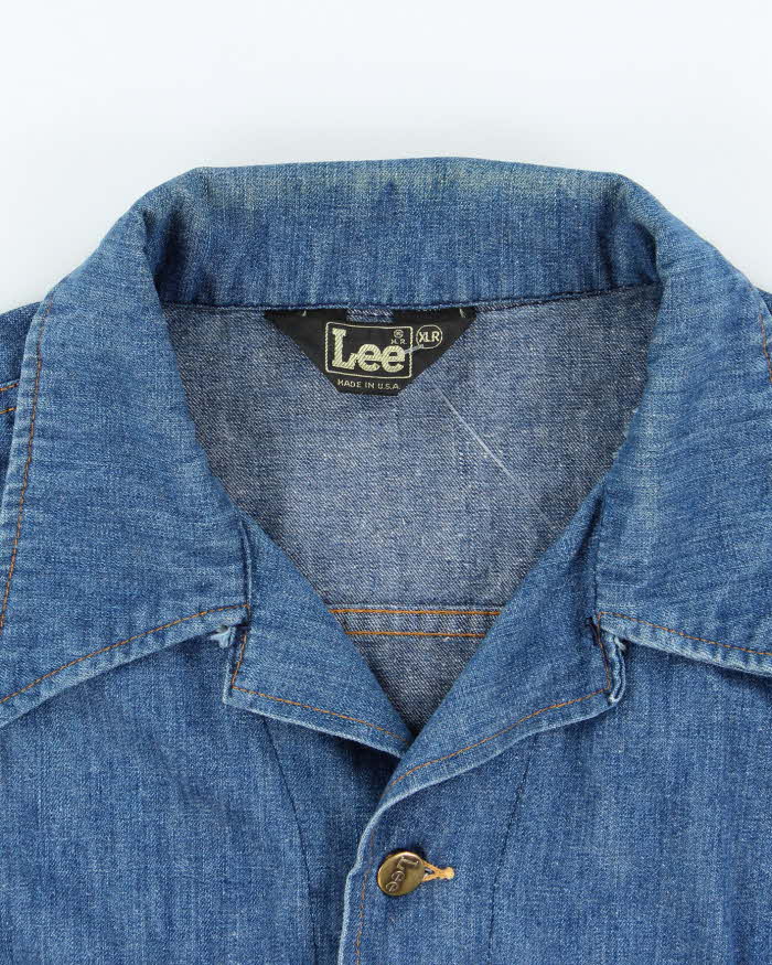Vintage 80's Lee Medium Wash Lightweight Denim Jacket - XL