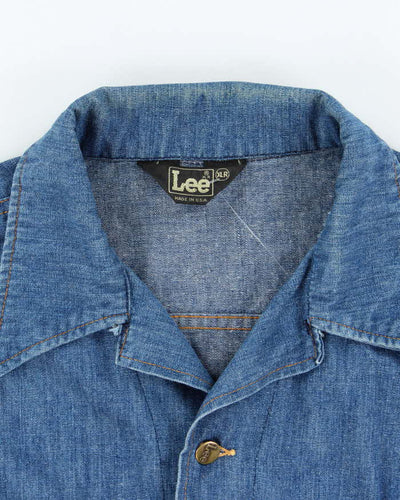 Vintage 80's Lee Medium Wash Lightweight Denim Jacket - XL