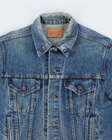 Vintage 90's Levi's Dark Wash Faded Denim Jacket - L